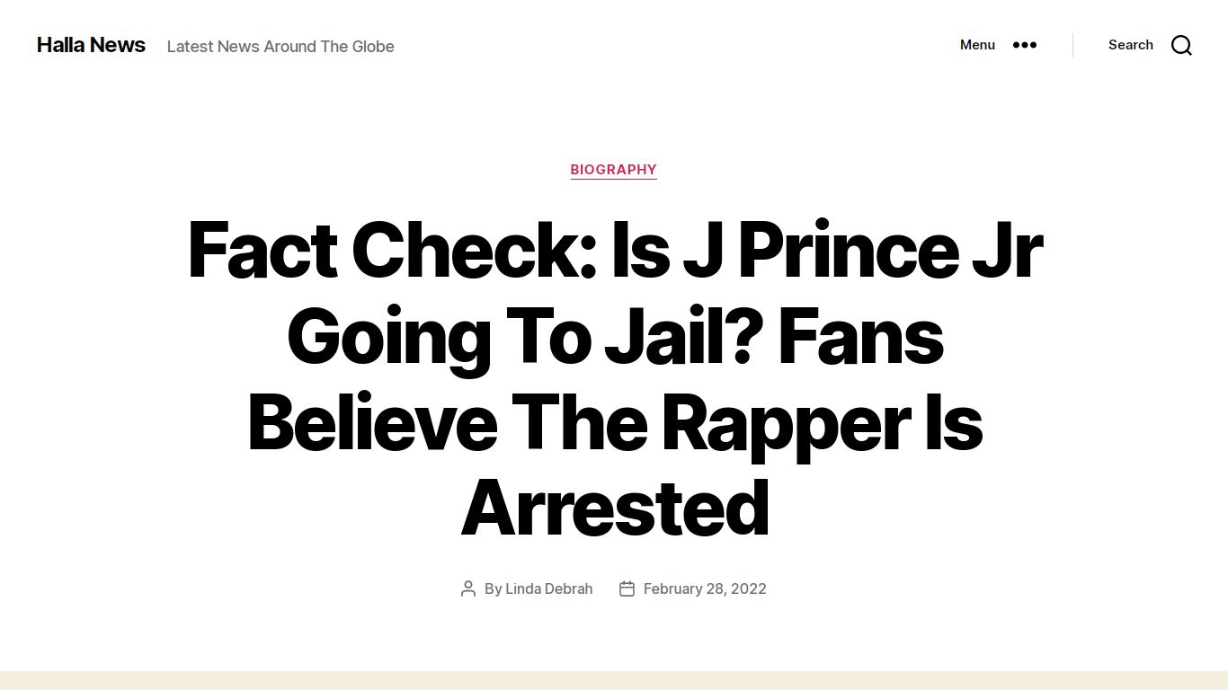 Fact Check: Is J Prince Jr Going To Jail? Fans Believe The Rapper Is ...